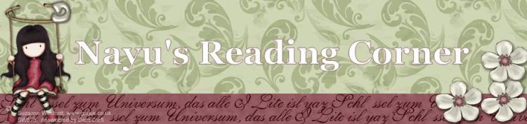 nayu's reading corner header pink text